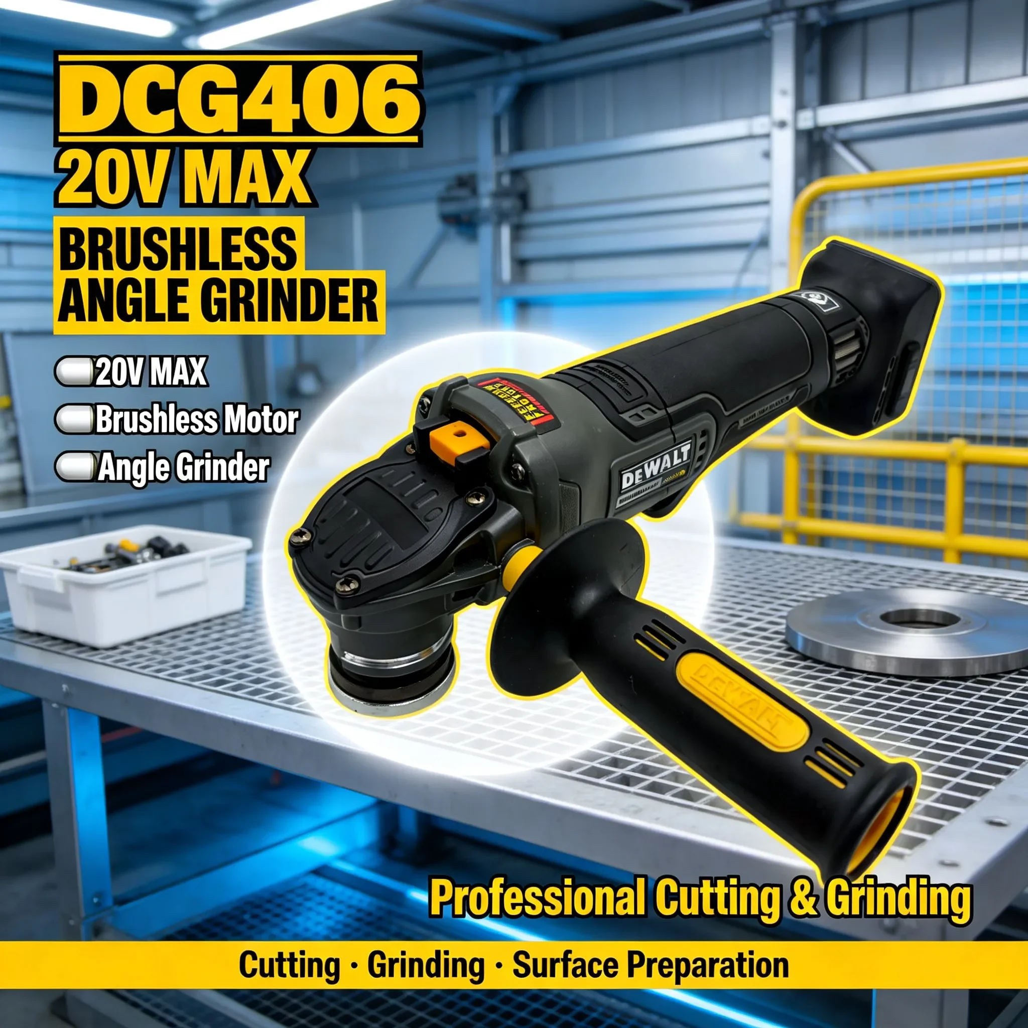 Cordless Angle Grinder 125Mm Brushless - DEWALT DCG406 Smerigliatrice angolare a batteria