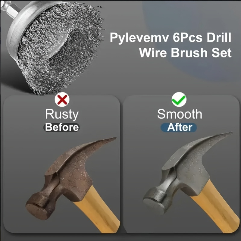 Angle Grinder Wire Brush Wheel - Set di 4 Spazzole Metalliche per
